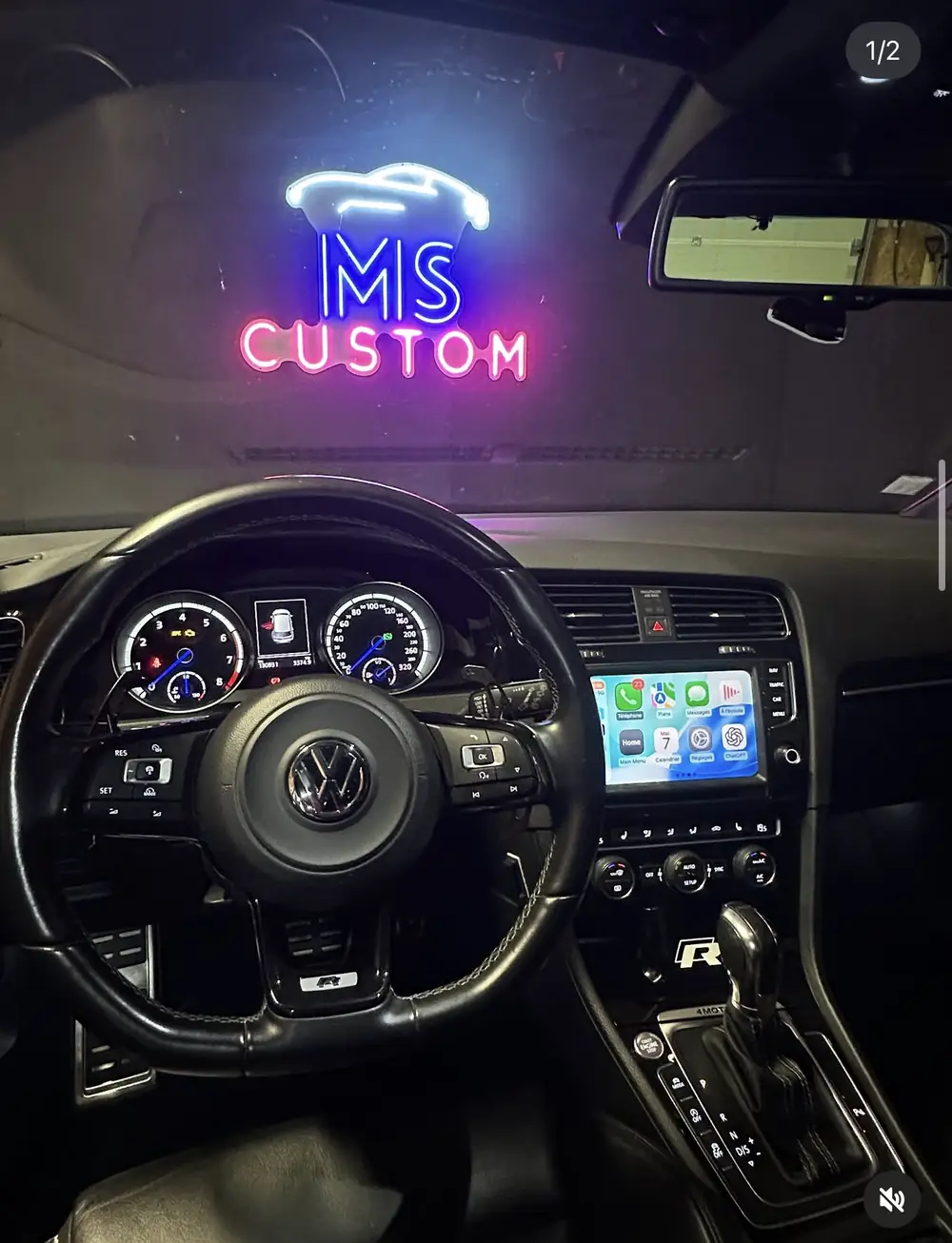 Volkswagen Golf 7 R : CarPlay et Android Auto sans fil intégrés à l'écran d'origine, sans modifier la planche de bord